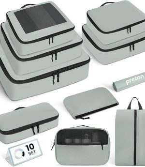 Packing Cubes for Suitcase 10 Set, Lightweight Luggage Packing Organiser Packing Cubes for Travel Accessories