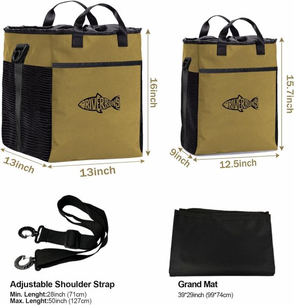 Riverruns Fishing Hunting Wader Bag with Vented Mesh, Waders Boots Bag, Fly Fishing Backpack for Fishing, Hiking, Camping - Image 6