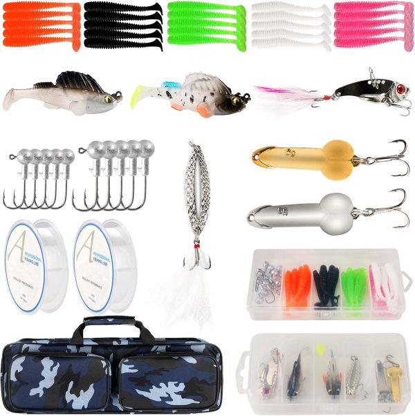 Telescopic Fishing Rod Reel Combo 2PCS 6.89FT Collapsible Fishing Pole Spinning Reel Lures Accessories with Fishing Bag Portable Fishing Rod Kit for Saltwater Freshwater Travel Fishermen Gift - Image 6
